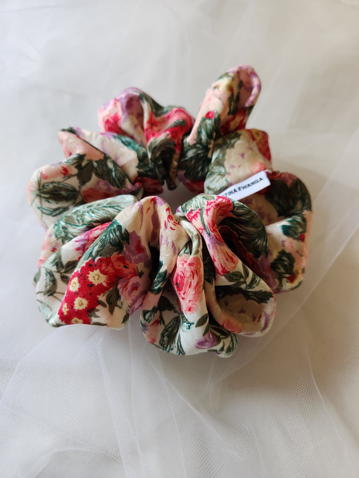 Aalyna Floral Garden Silk Scrunchie