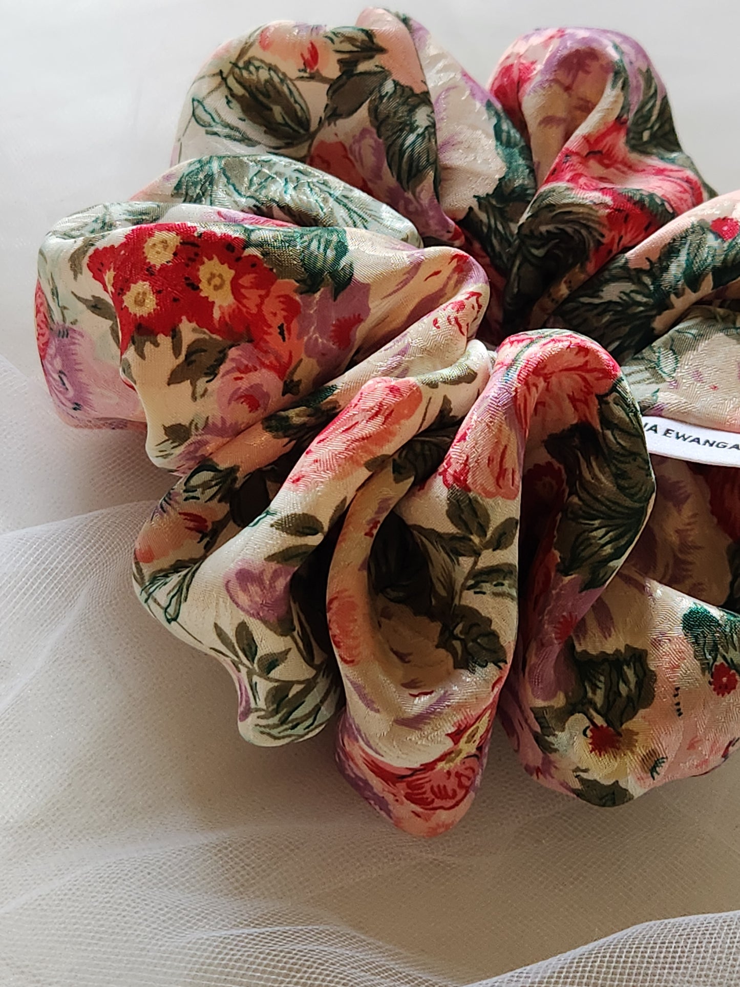 Aalyna Floral Garden Silk Scrunchie