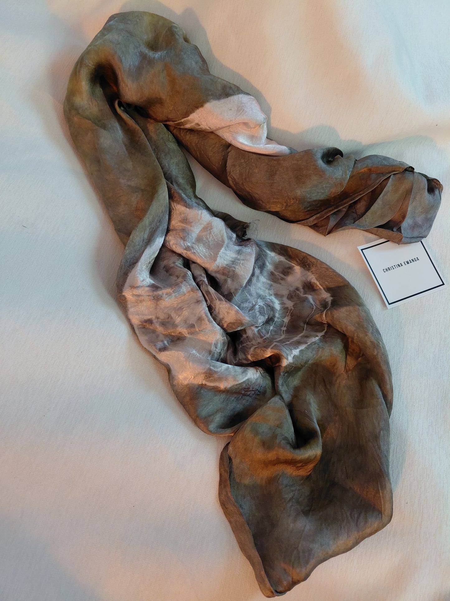CHRISTINA EWANGA HANDYED SILK SCARF