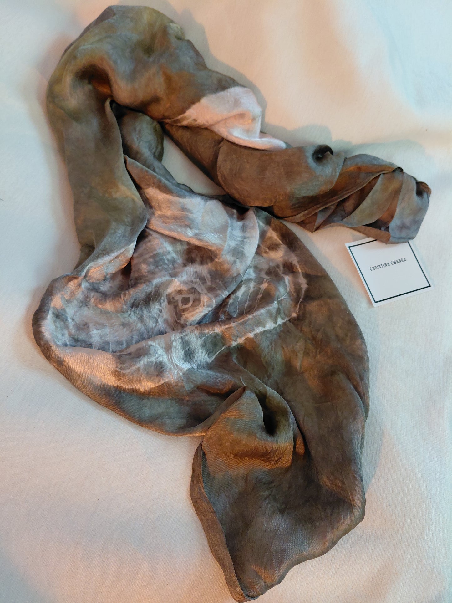CHRISTINA EWANGA HANDYED SILK SCARF