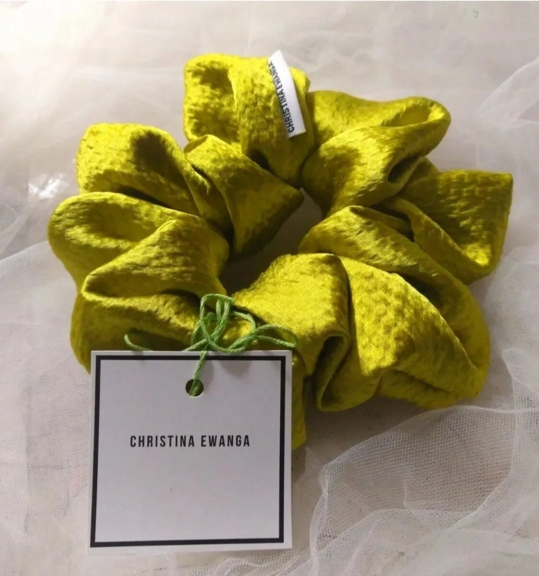 CE's Avocado Hammered Silk Scrunchie