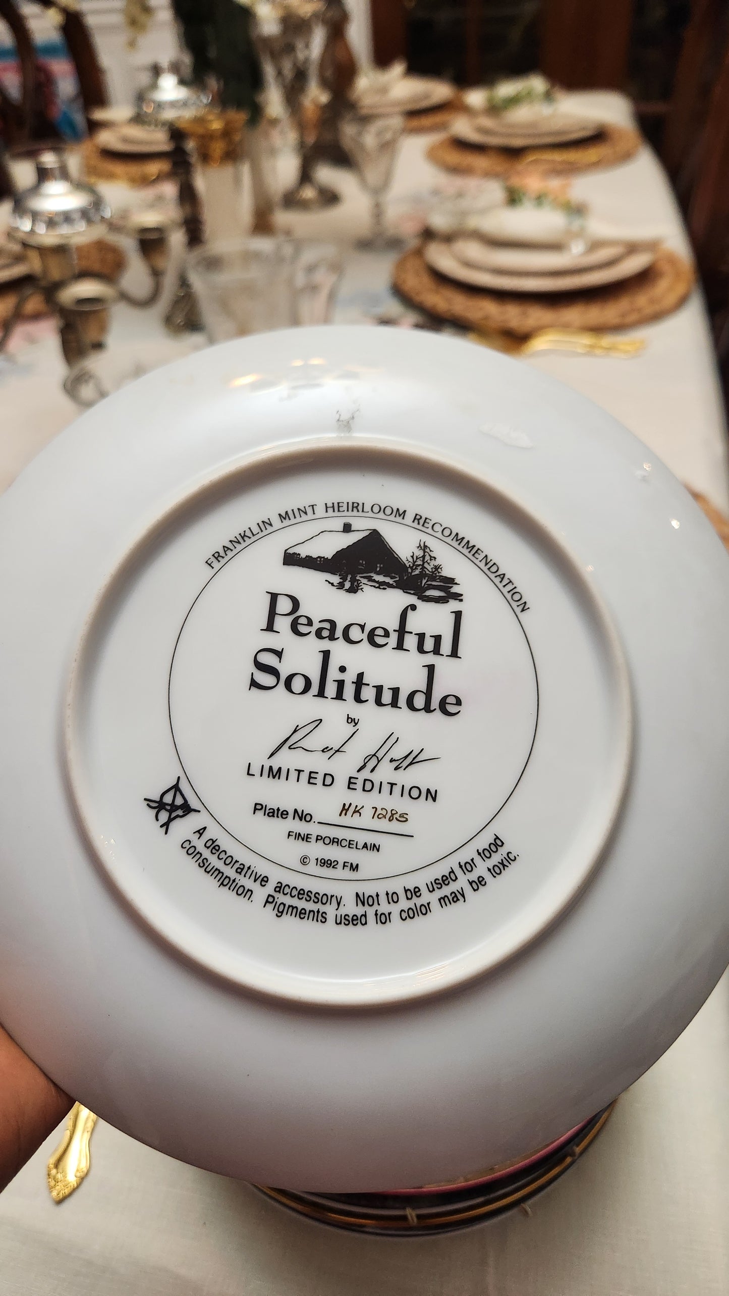 Franklin Mint Peaceful Solitude Deco Plates