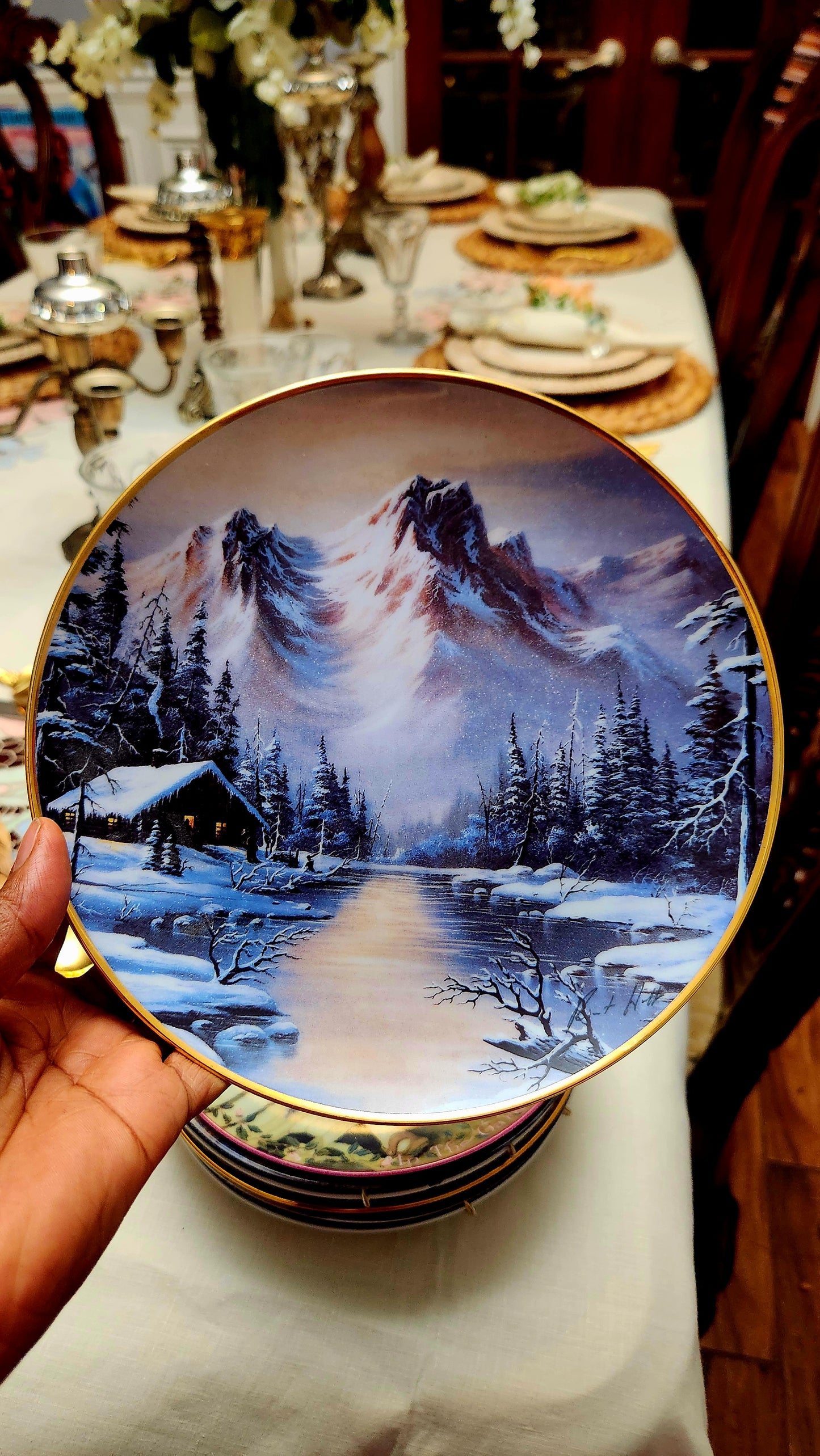 Franklin Mint Peaceful Solitude Deco Plates